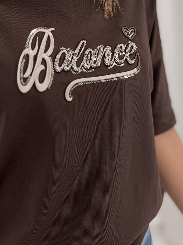 BLUZKA BALANCE BRĄZOWA