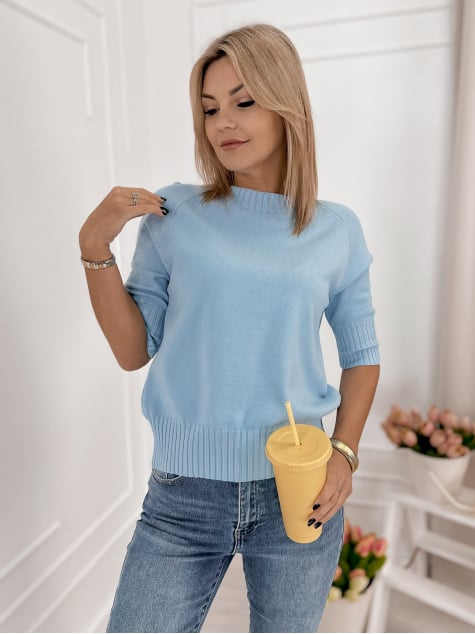 SWETER MORES BŁĘKITNY