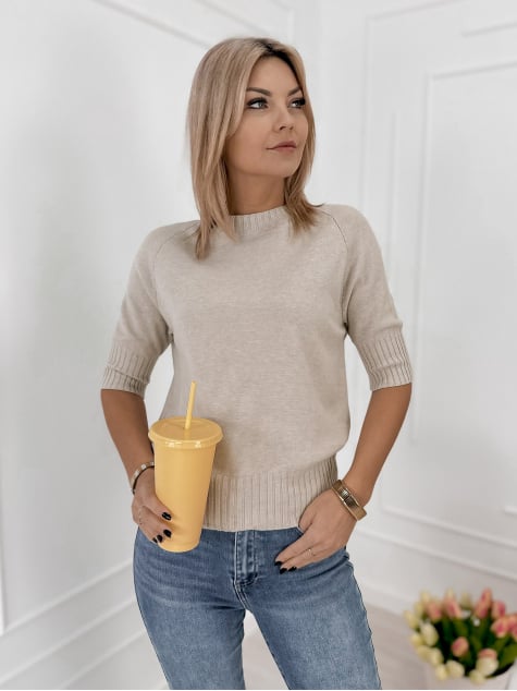 SWETER MORES BEŻOWY