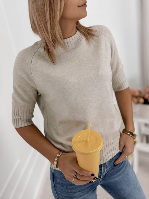 SWETER MORES BEŻOWY