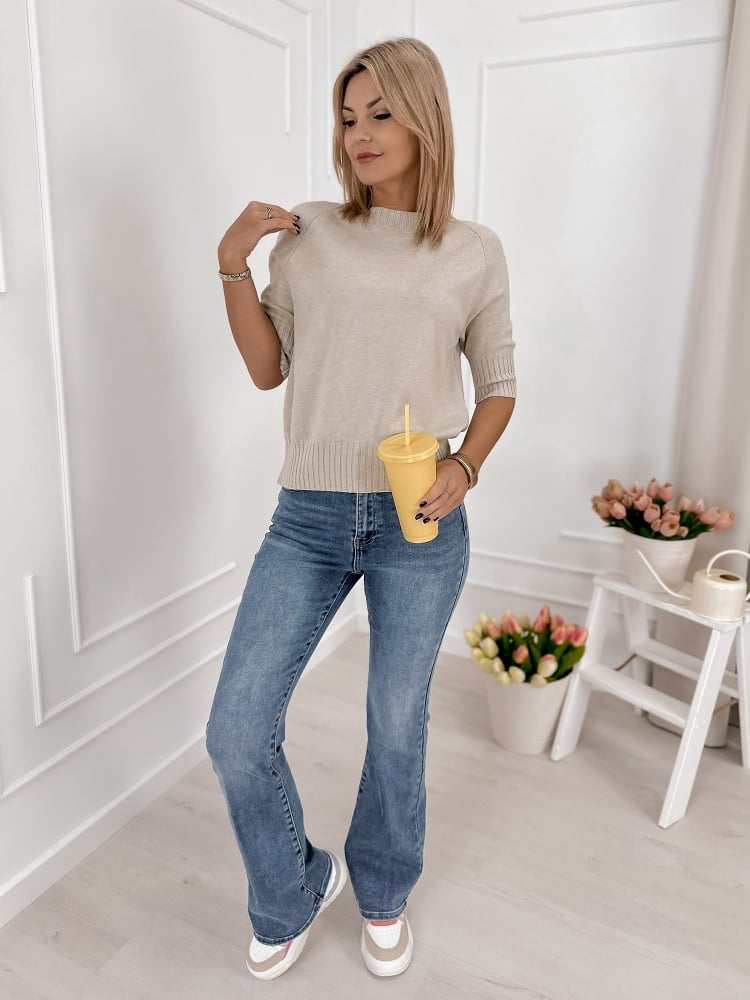 SWETER MORES BEŻOWY