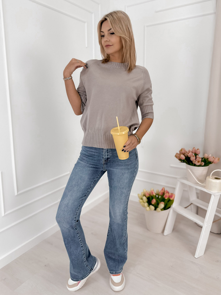 SWETER MORES CIEMNOBEŻOWY