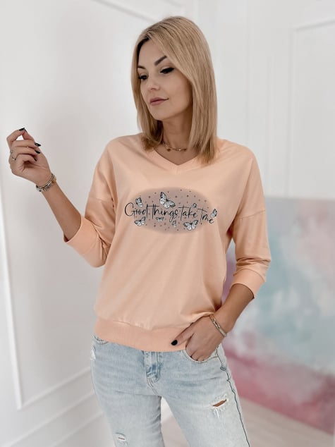 BLUZKA TASSO BRZOSKWINIOWA