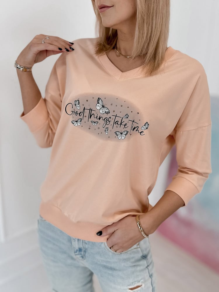 BLUZKA TASSO BRZOSKWINIOWA