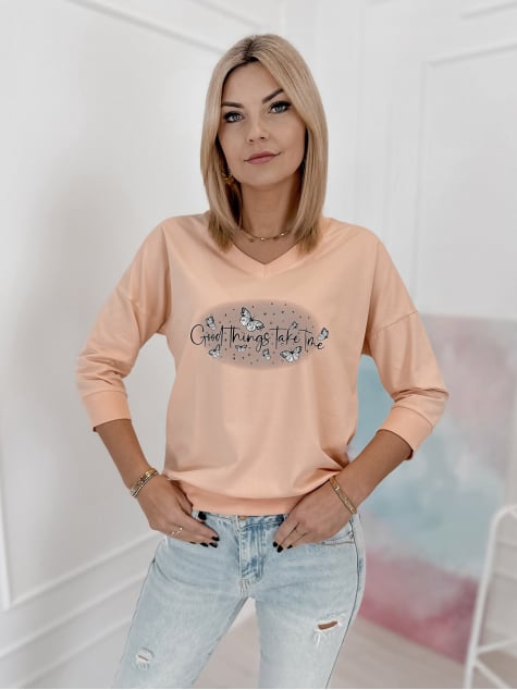 BLUZKA TASSO BRZOSKWINIOWA