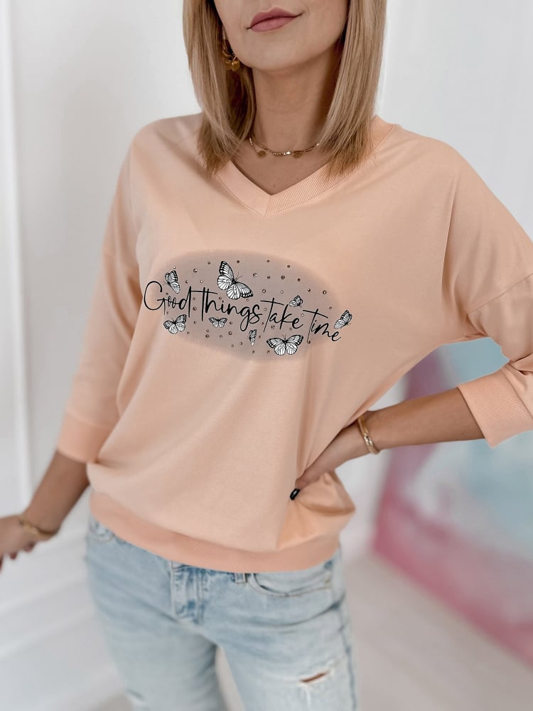 BLUZKA TASSO BRZOSKWINIOWA