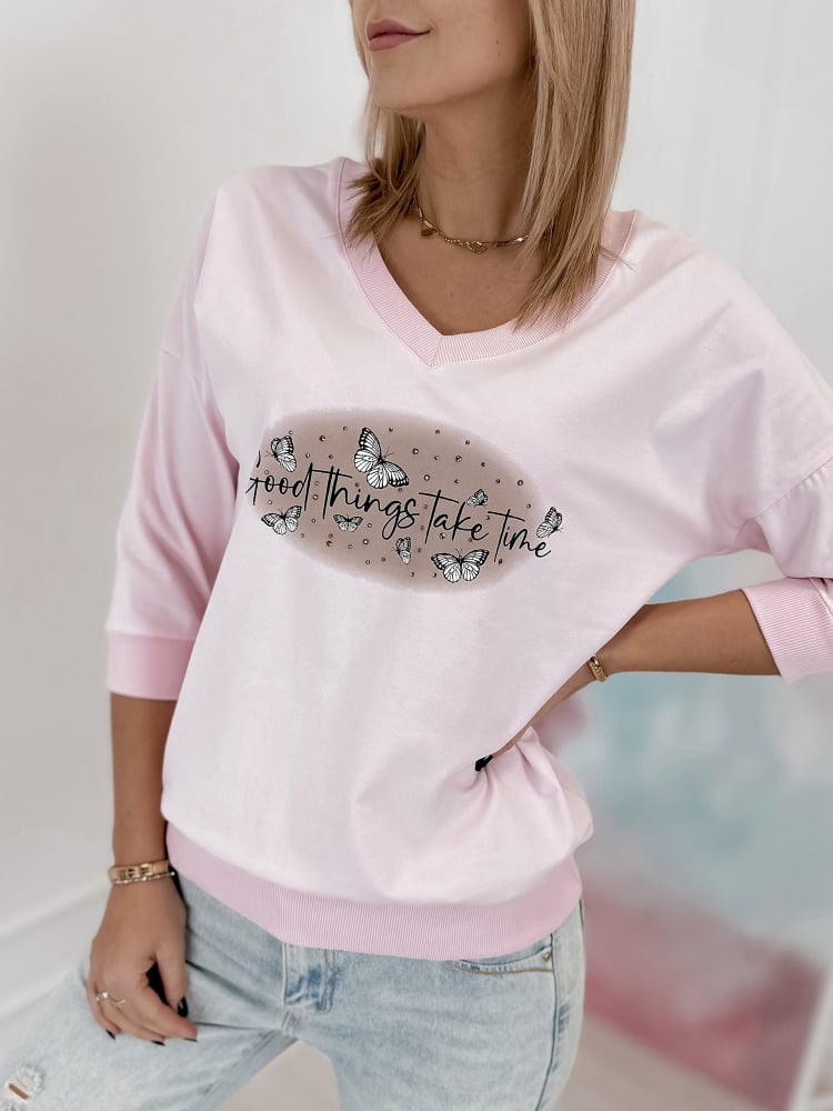 BLUZKA TASSO JASNORÓŻOWA