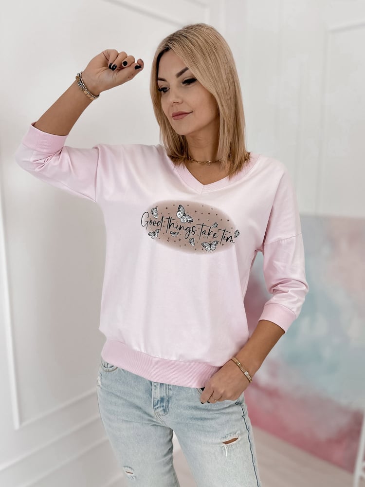 BLUZKA TASSO JASNORÓŻOWA
