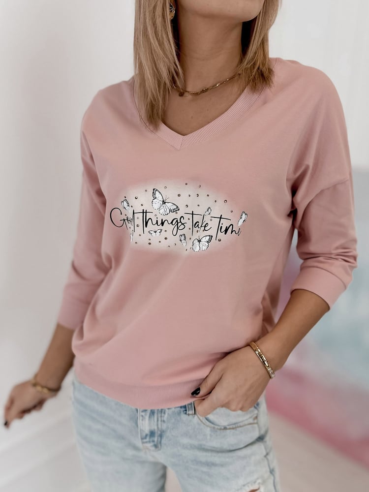 BLUZKA TASSO PUDROWY RÓŻ