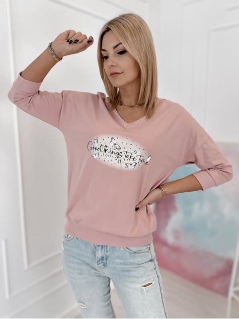 BLUZKA TASSO PUDROWY RÓŻ