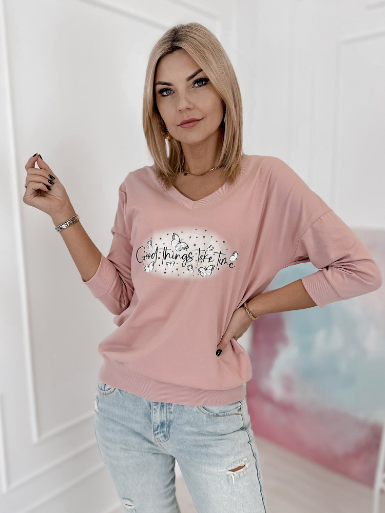 BLUZKA TASSO PUDROWY RÓŻ