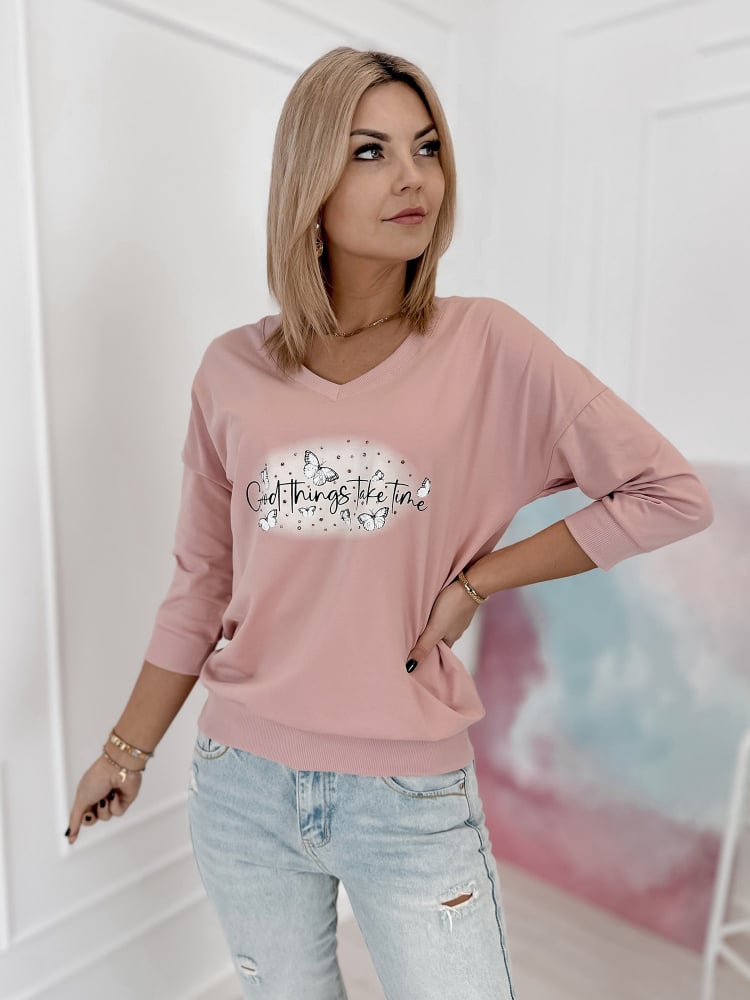 BLUZKA TASSO PUDROWY RÓŻ