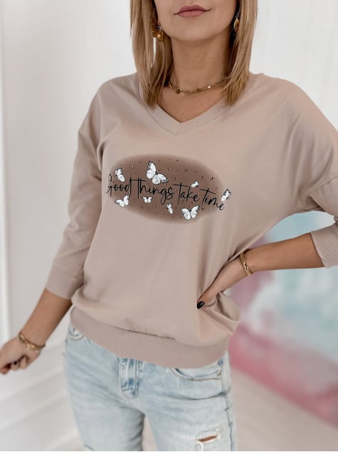 BLUZKA TASSO CIEMNOBEŻOWA