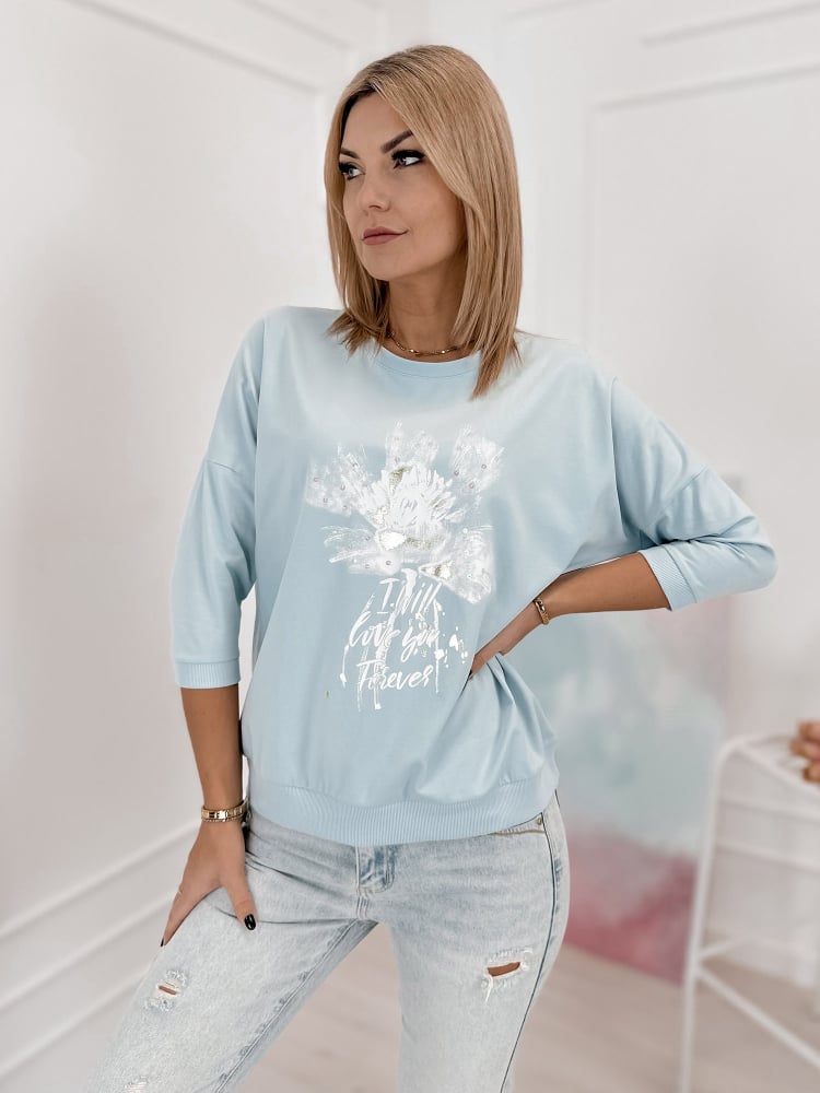 BLUZKA BRIEN BŁĘKITNA