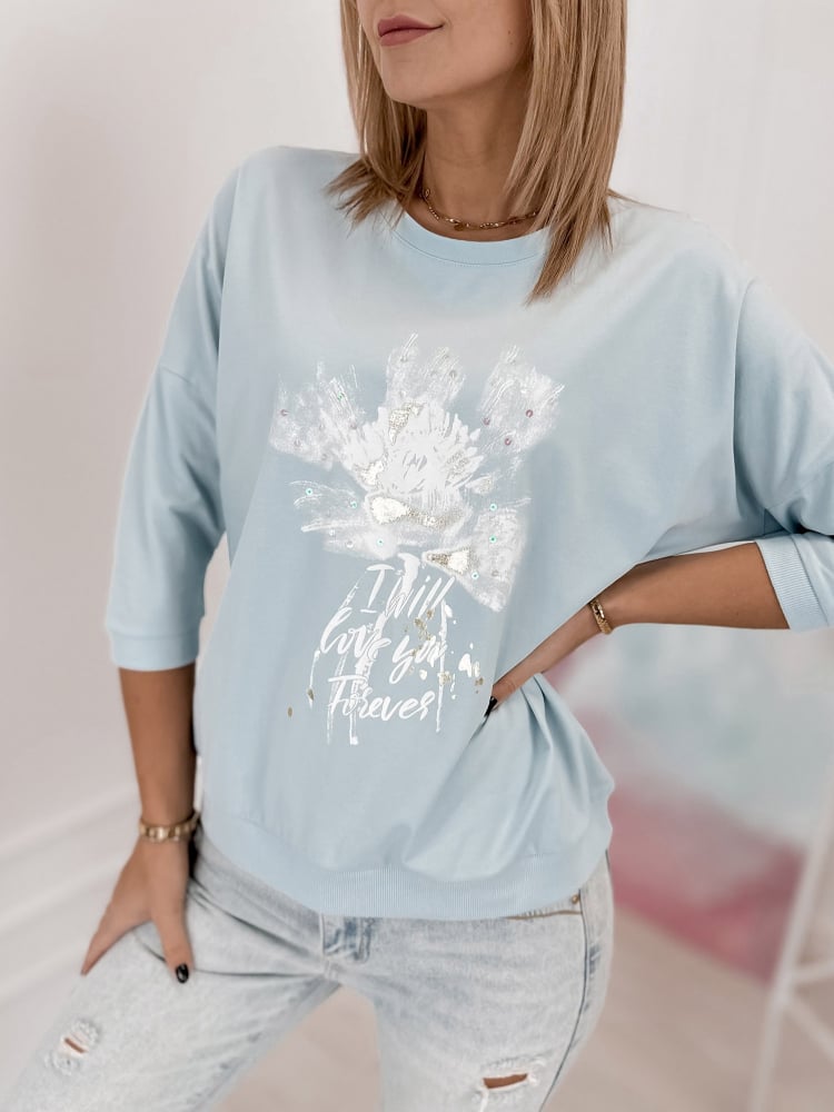 BLUZKA BRIEN BŁĘKITNA