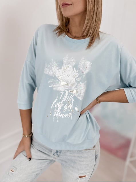 BLUZKA BRIEN BŁĘKITNA