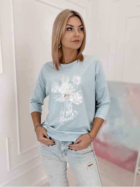 BLUZKA BRIEN BŁĘKITNA