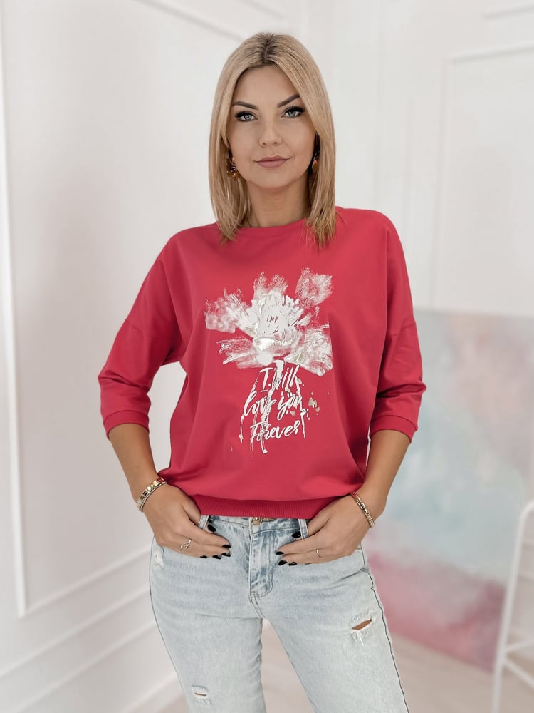 BLUZKA BRIEN MALINOWA