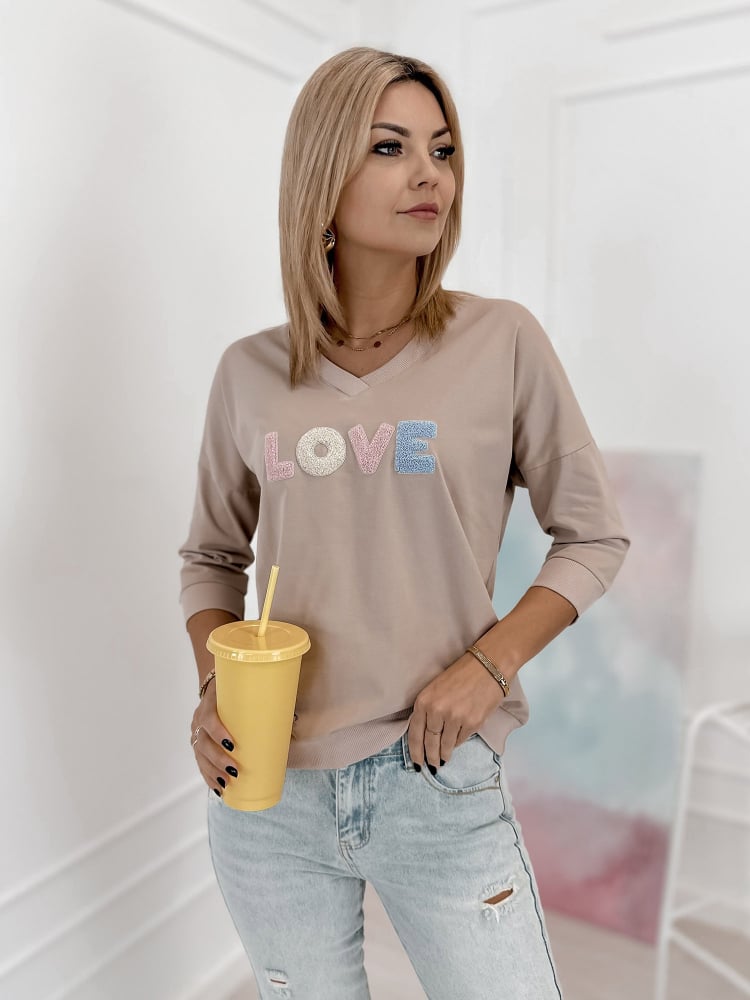 BLUZKA MARGERY CIEMNOBEŻOWA