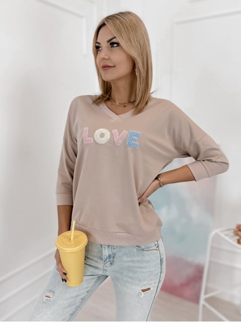 BLUZKA MARGERY CIEMNOBEŻOWA