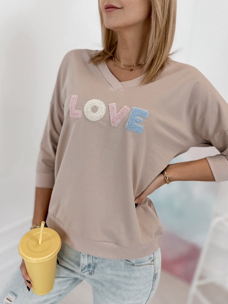 BLUZKA MARGERY CIEMNOBEŻOWA