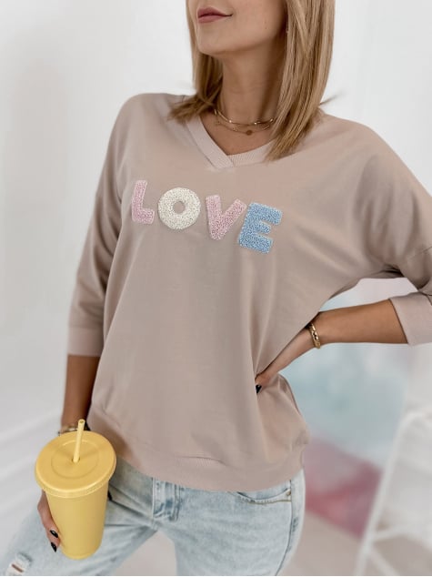 BLUZKA MARGERY CIEMNOBEŻOWA