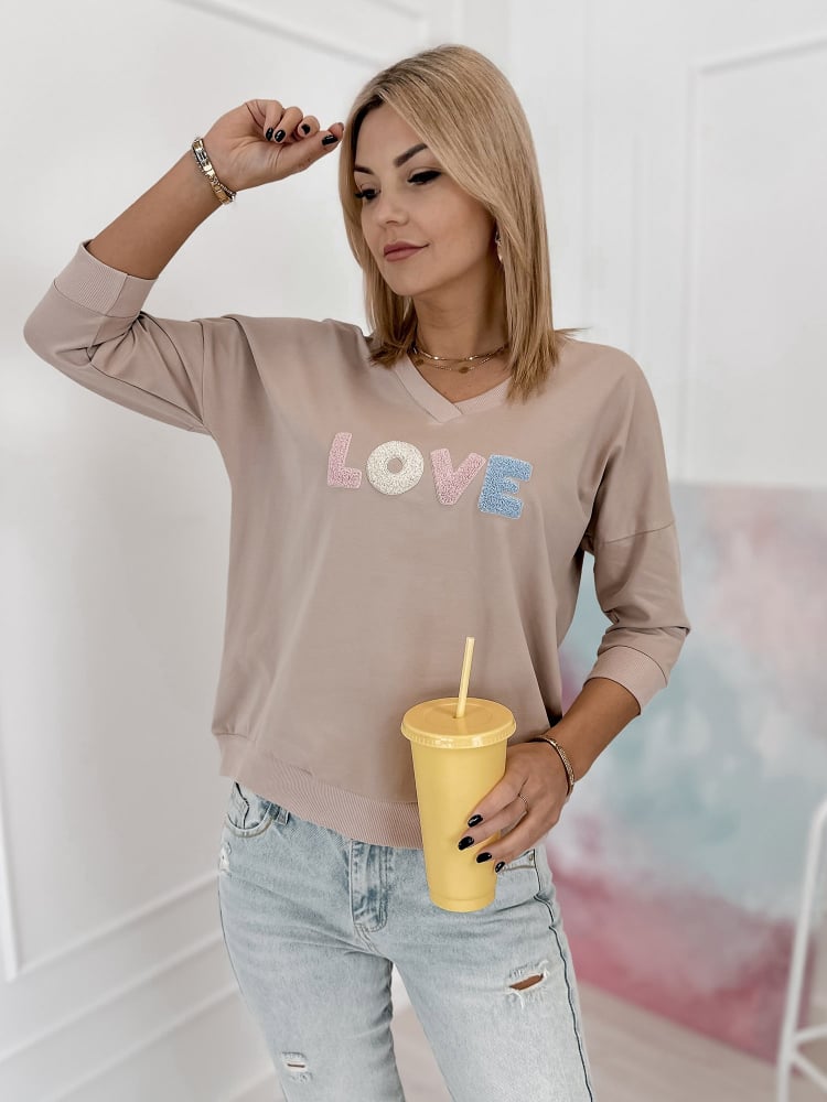 BLUZKA MARGERY CIEMNOBEŻOWA