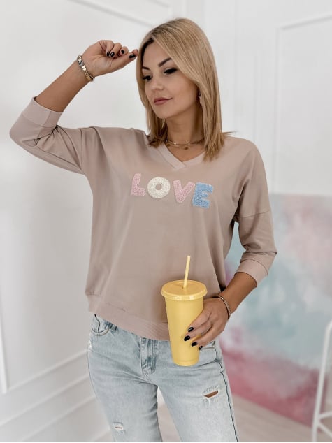 BLUZKA MARGERY CIEMNOBEŻOWA