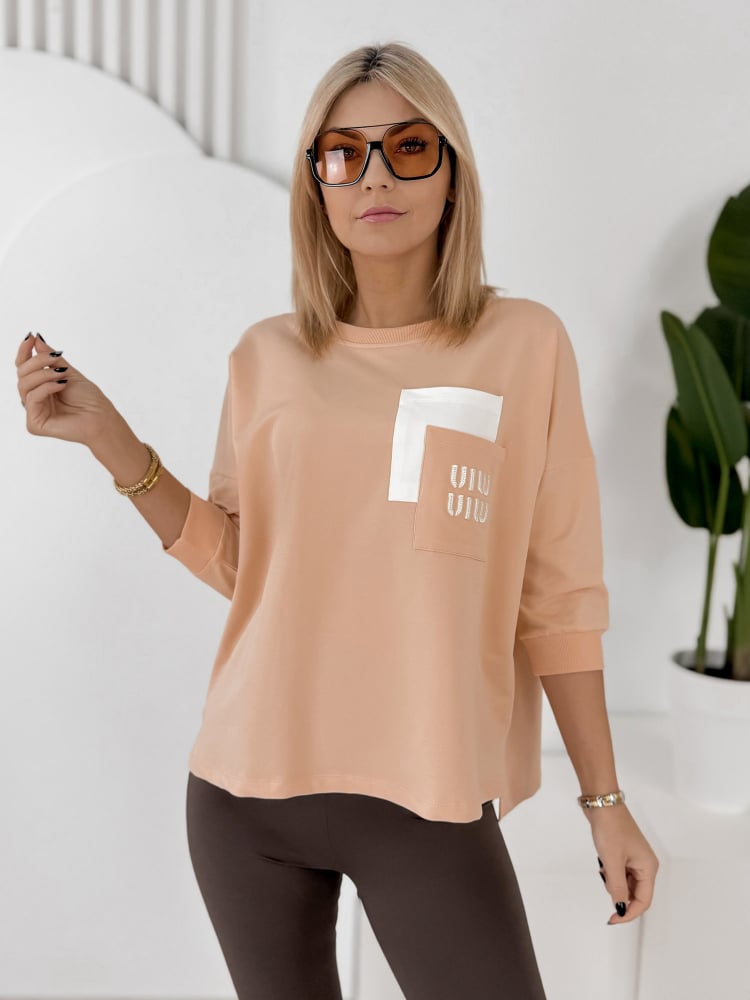 BLUZKA RENLEY BRZOSKWINIOWA