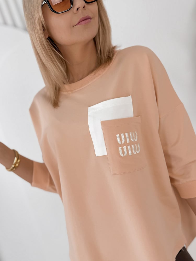 BLUZKA RENLEY BRZOSKWINIOWA