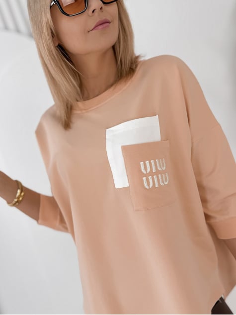 BLUZKA RENLEY BRZOSKWINIOWA