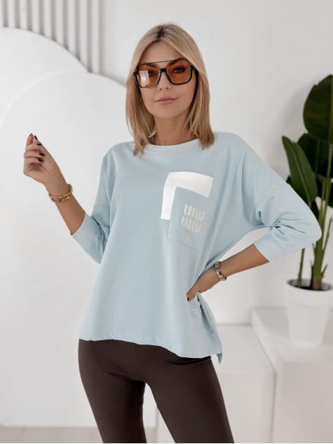 BLUZKA RENLEY BŁĘKITNA