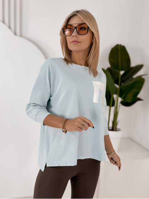 BLUZKA RENLEY BŁĘKITNA