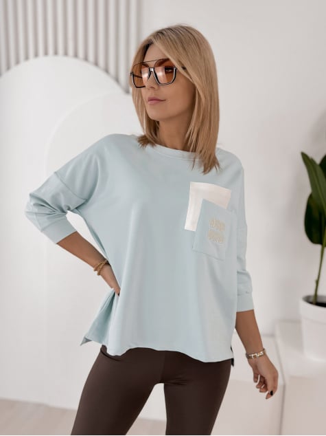 BLUZKA RENLEY BŁĘKITNA