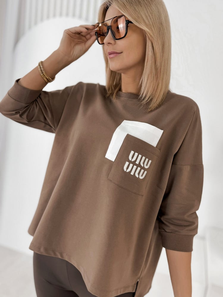 BLUZKA RENLEY BRĄZOWA