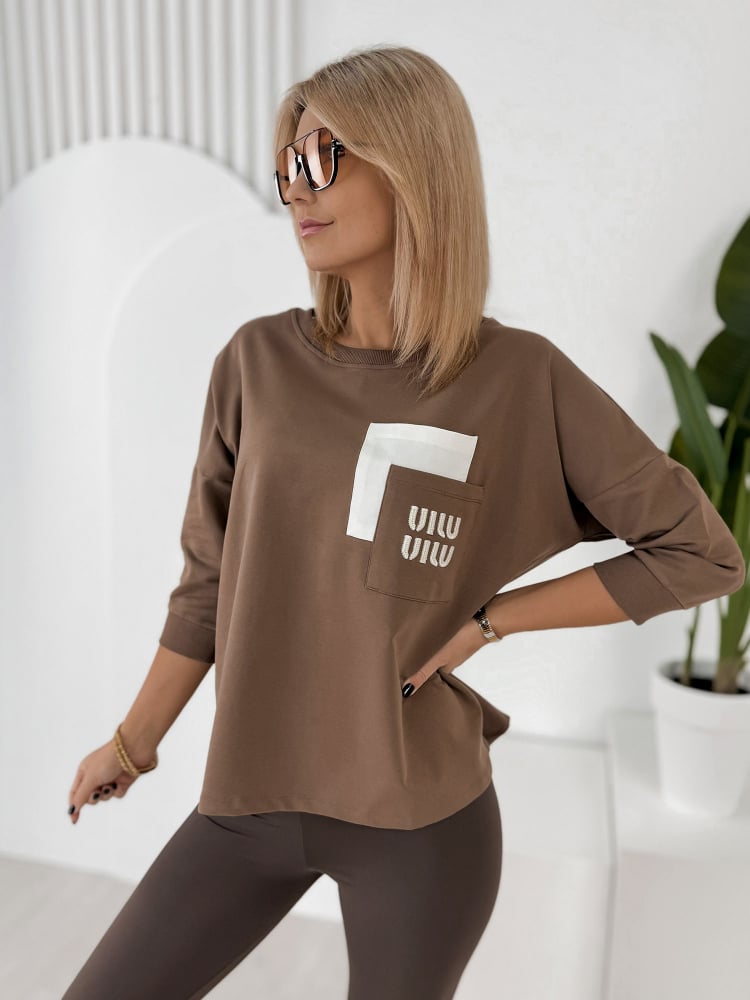 BLUZKA RENLEY BRĄZOWA