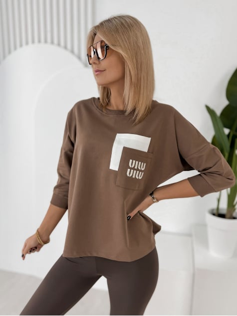 BLUZKA RENLEY BRĄZOWA