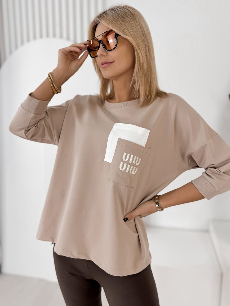 BLUZKA RENLEY BEŻOWA