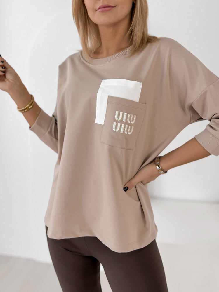 BLUZKA RENLEY BEŻOWA