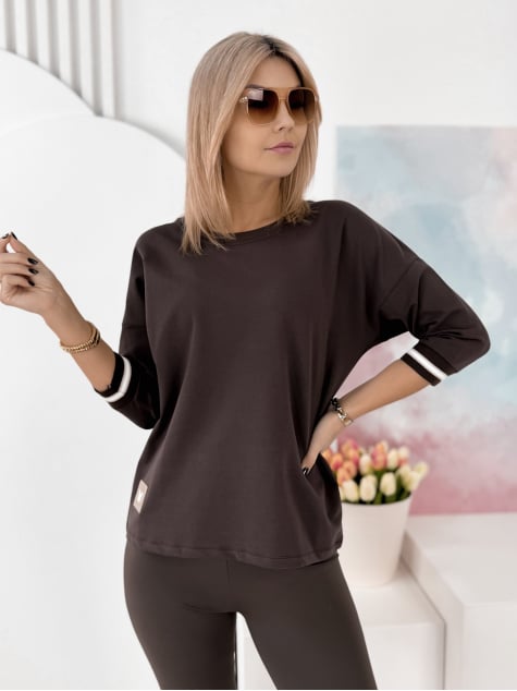 BLUZKA ARISTO CIEMNOBRĄZOWA