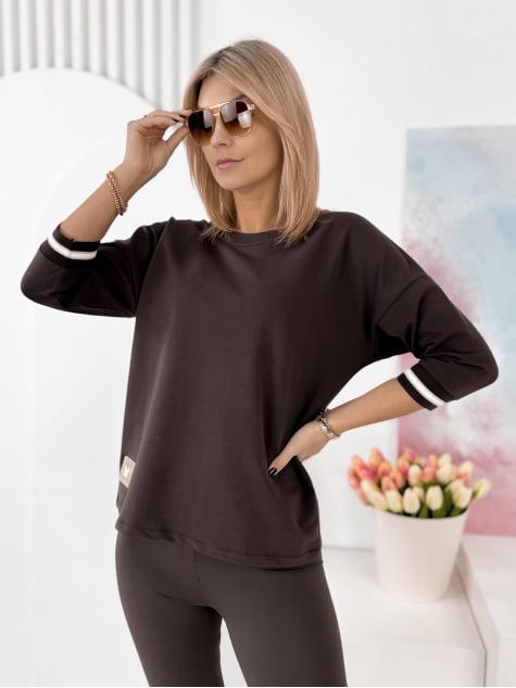 BLUZKA ARISTO CIEMNOBRĄZOWA