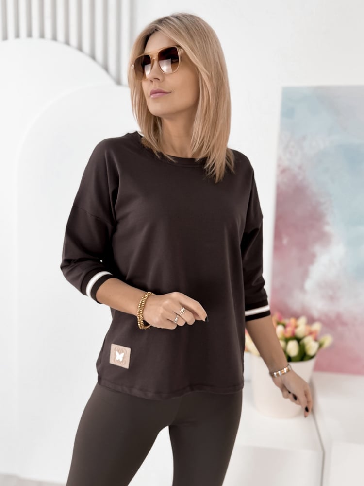 BLUZKA ARISTO CIEMNOBRĄZOWA