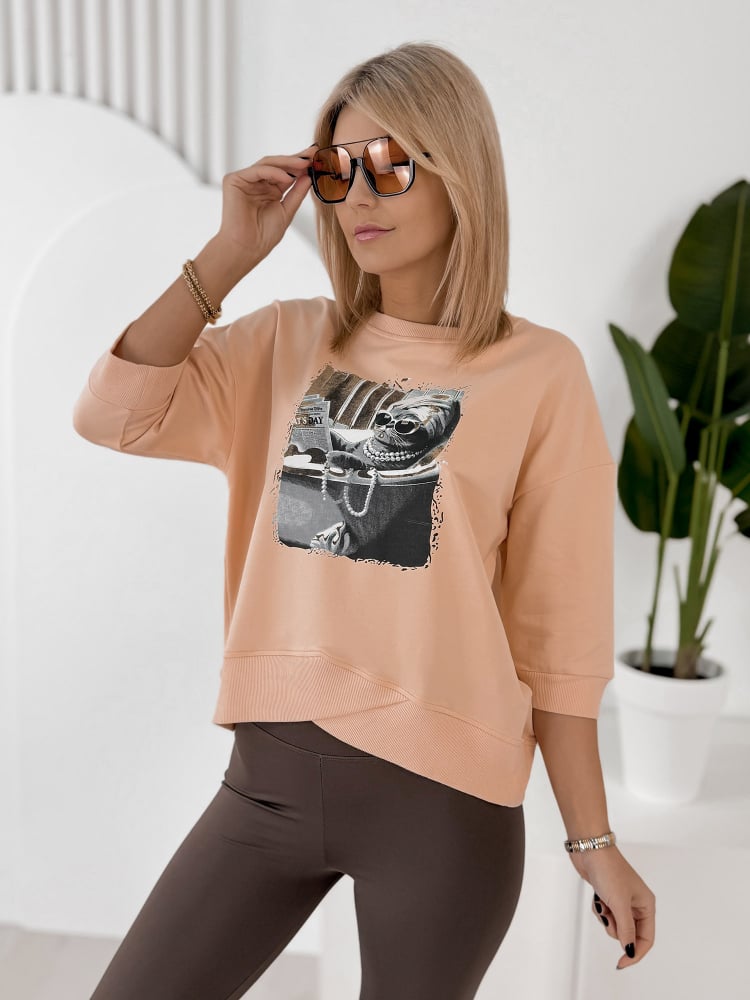 BLUZKA MELISANDRE BRZOSKWINIOWA