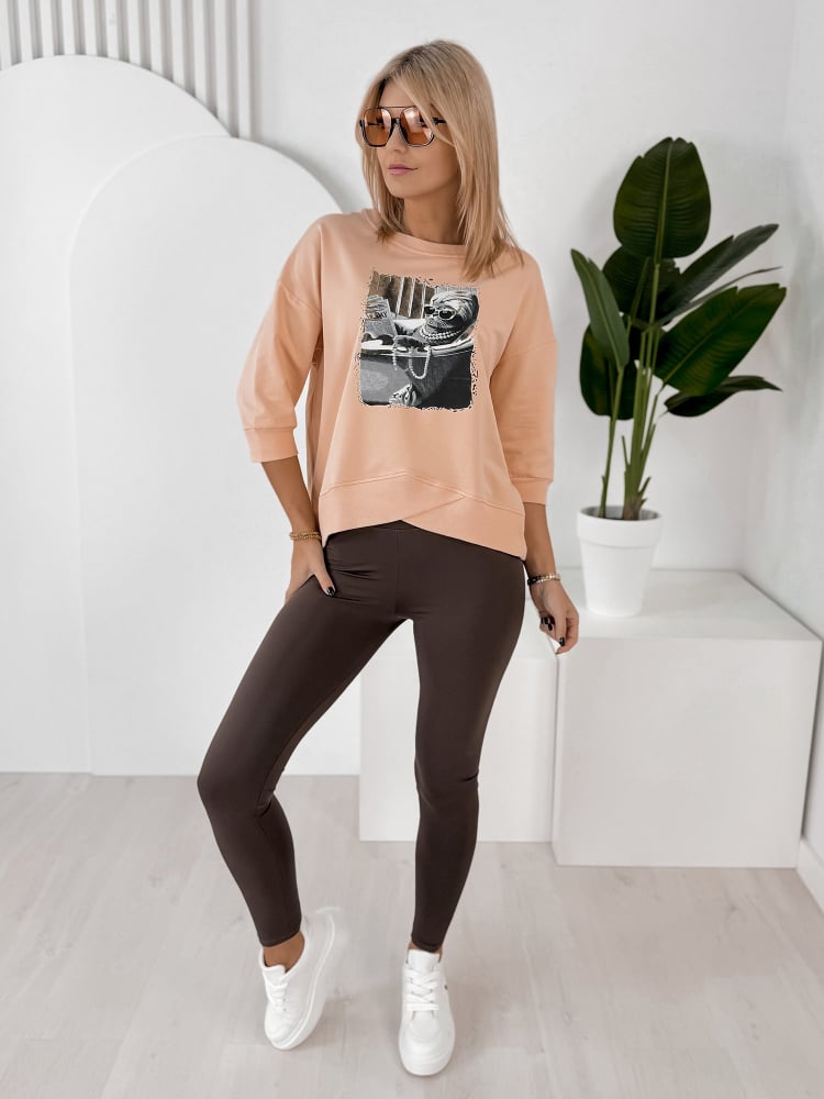 BLUZKA MELISANDRE BRZOSKWINIOWA