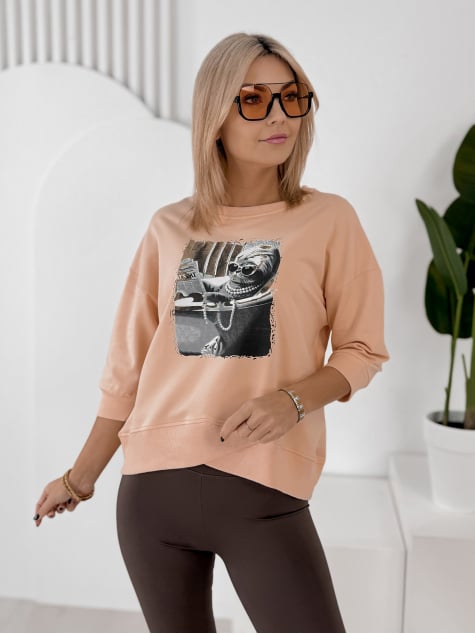 BLUZKA MELISANDRE BRZOSKWINIOWA