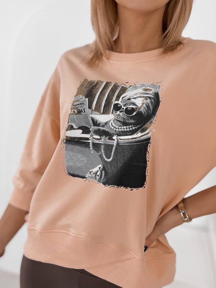 BLUZKA MELISANDRE BRZOSKWINIOWA