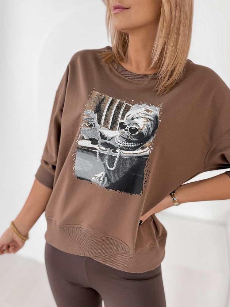 BLUZKA MELISANDRE BRĄZOWA