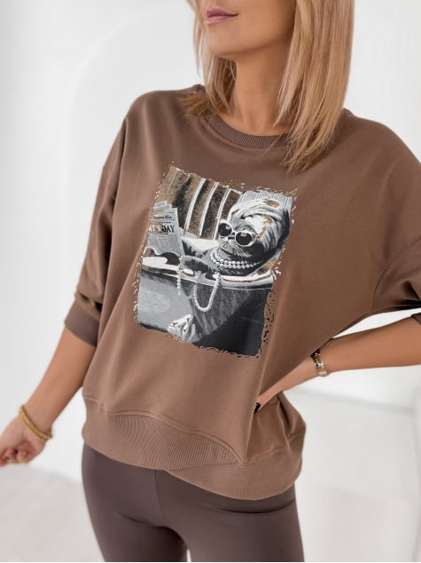 BLUZKA MELISANDRE BRĄZOWA