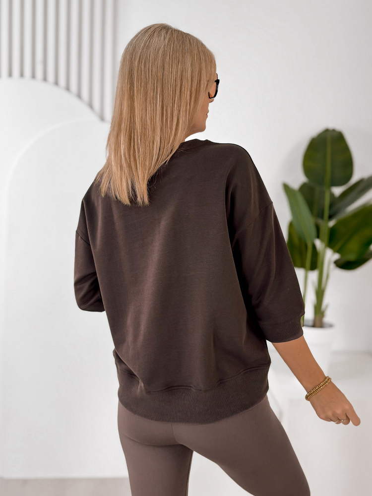 BLUZKA MELISANDRE CIEMNOBRĄZOWA