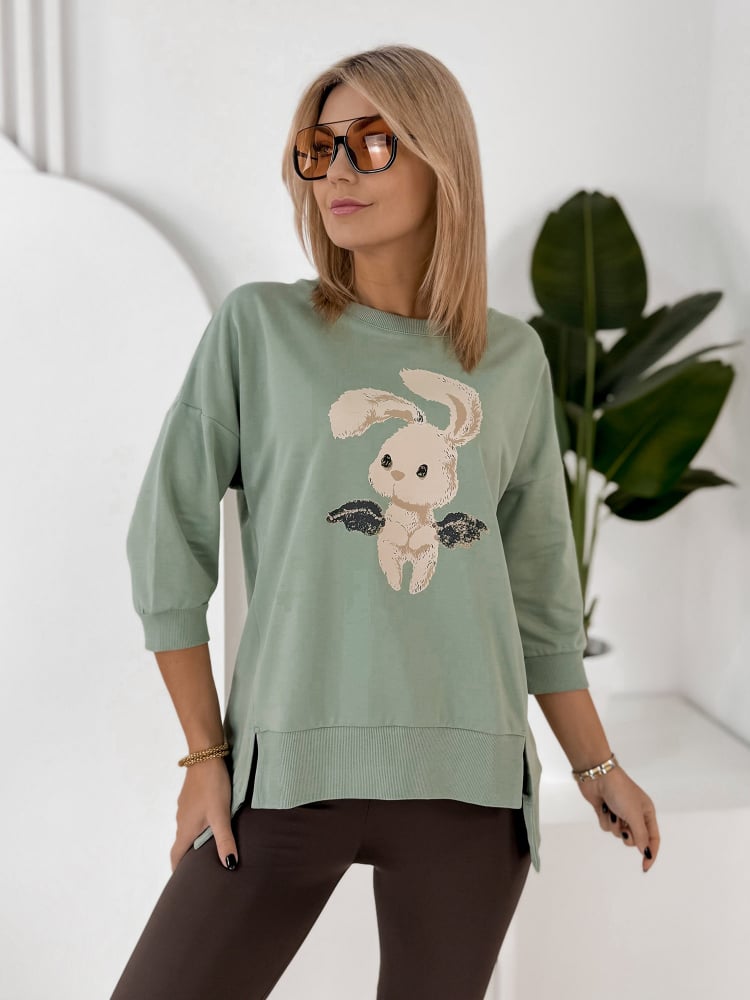 BLUZKA FERRANTE PISTACJOWA